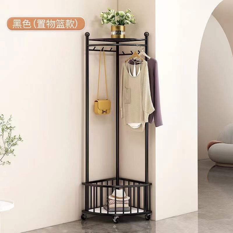 Угловая вешалка для одежды с отделением для хранения обуви, металлическая штанга для одежды, напольные вешалки для одежды, вешалка для мебели в спальню