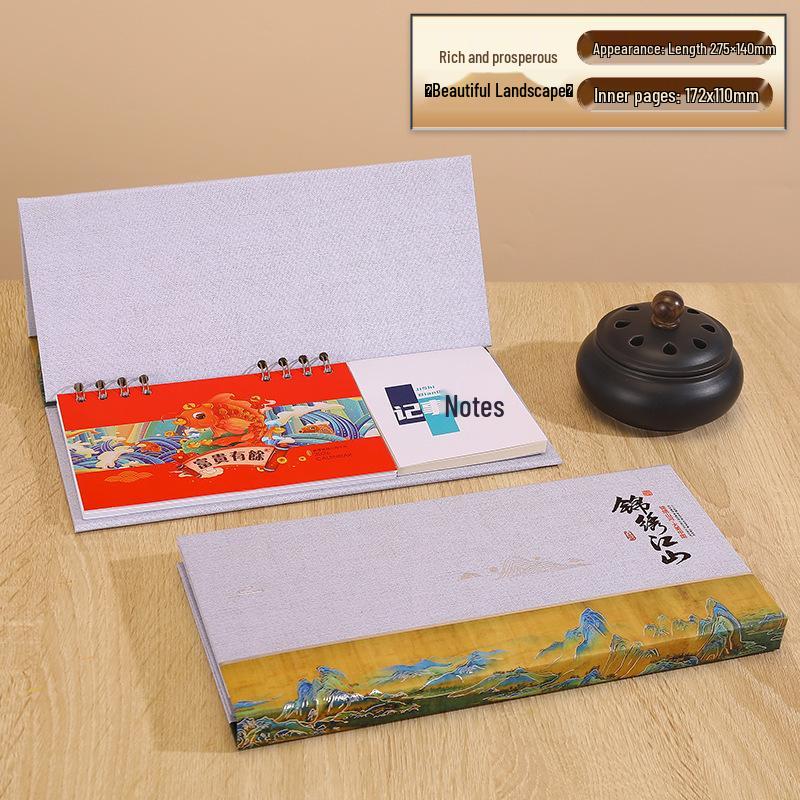 2026 год Лошади: Китайский праздничный настольный календарь - Еженедельник и ежемесячник с местом для заметок