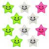 10Pcs Bicycle Spoke Clip Reflective Colorful Smiling Five-pointed Star Decoration Clip Road Mountain Bike Wheel Hub Spoke Decorative Clamp Bike