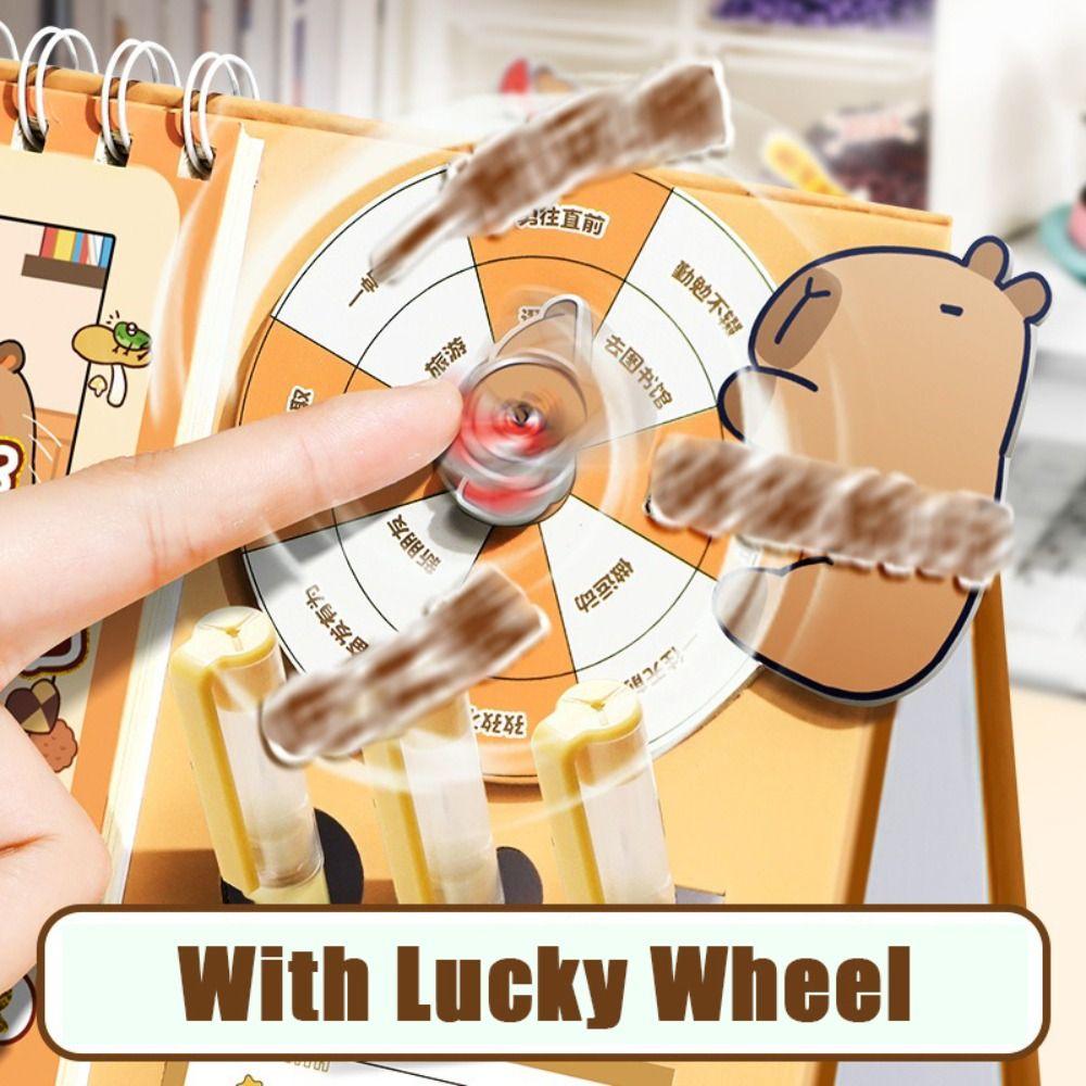 Календарь на 2025 год с колесом удачи Капибара/Змея Ежедневный Ежемесячный Планировщик Расписание Школа