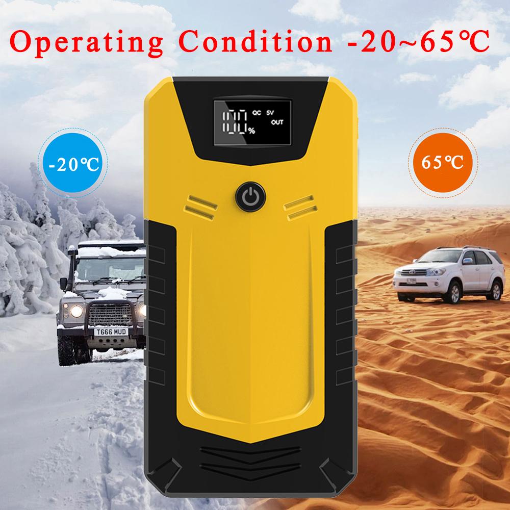 GKFLY High-power Car Jump Starter Battery Booster Charger Starting Device Portable Power Bank Emergency Power Supply LED