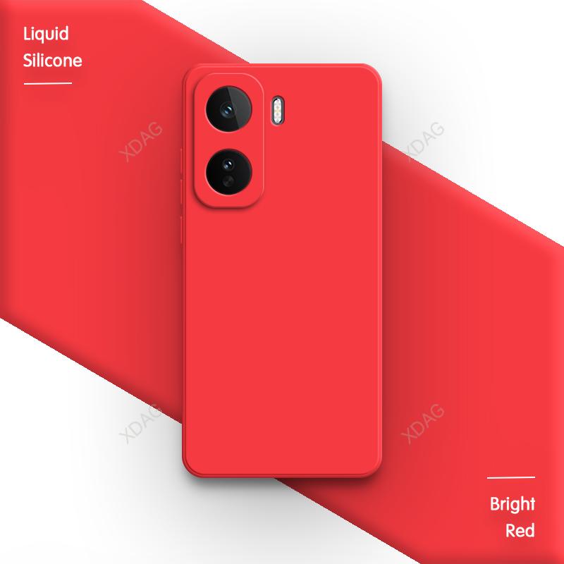 Конфетный цветной чехол из жидкого силикона для vivo iQOO Neo11 Neo 11 5G Китай Мягкий Оригинальный Высококачественный Прямоугольный Бампер