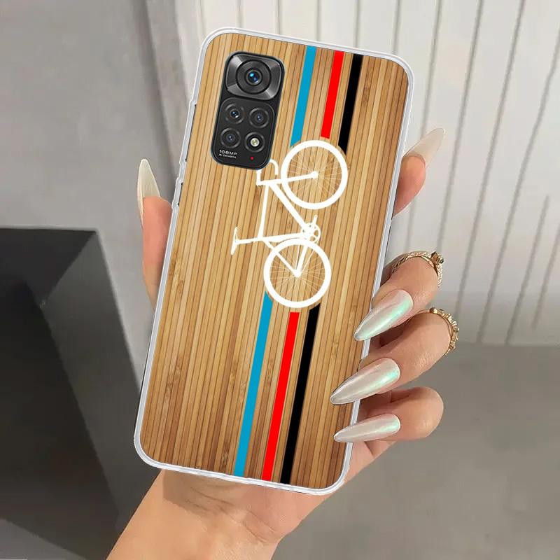 Спортивный чехол для телефона на велосипед для Xiaomi Redmi Note 15 14 14S 13 12S 12 Pro 11S 11 Plus 11T 11E 10S Мягкий чехол с принтом Shell Redmi