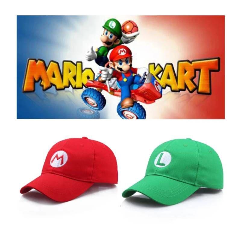 Унисекс Кепка Super Mario с алфавитом Хлопковый твил с коротким козырьком