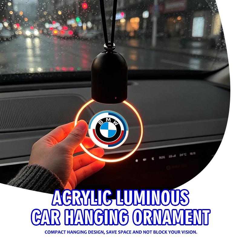 Car Glow LED Light Pendant Hanging Rearview Mirror Accessories For BMW X1 X2 X3 X4 X5 X6 F49 F39 F25 G01 F16 G06 G07 F25 F30 IK5