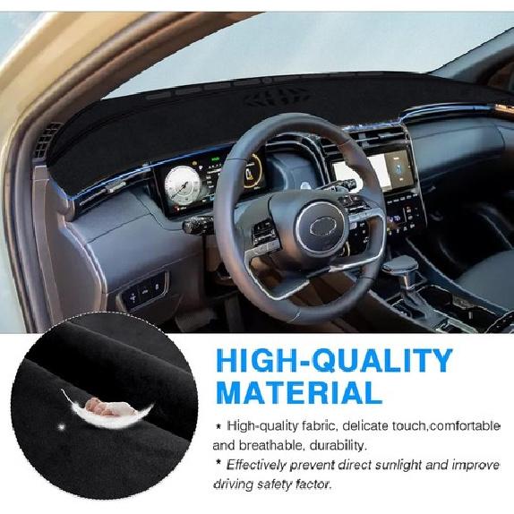 Для Hyundai Tucson 2022-2024 Коврик на приборную панель салона автомобиля Накладка на приборную панель Коврик Черный