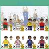 Soccer Star Series Team Building Blocks Set Small Plastic Pieces