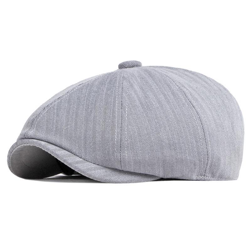 Унисекс винтажная хлопковая кепка-уточка: Весна, осень и зима Ретро однотонный берет
