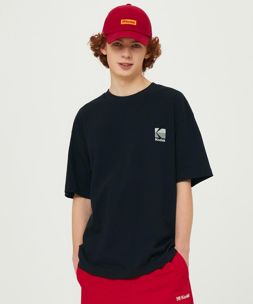 KODAK Big Logo Cotton Short Sleeve T-Shirt Black