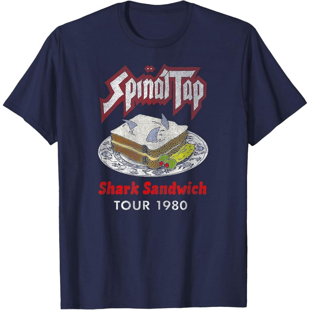 Velto Vintage Shark Sandwich Distressed Spinal Tap Design T-Shirt All Size S-5XL