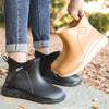 Fort Lauden Women's Trendy Korean Short Rain Boots - Fashionable Flat Heel, Thickened Waterproof Wading Rubber Shoes.