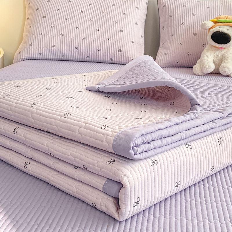 Double Layer Gauze Bed Cover Household Anti Slip Thickened Cotton Bed Single Piece Kang Cover Four Season Mattress