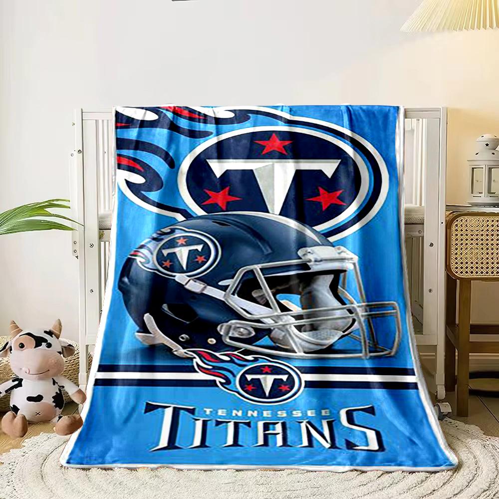 Tennessee Titans Football Helmet Design Flannel blanket for bedroom, living room, sofa, and nap sofas