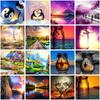 5D Diy Diamond Painting Cup Cross Stitch Sunset Landscape House Animal Penguin Mosaic Diamond Embroidery Home Decoration Gift