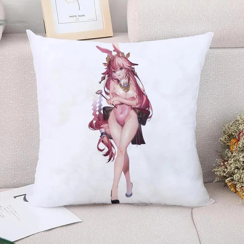 Декоративные подушки Genshin Impact для дивана, наволочки, роскошные наволочки, украшение для автомобиля, осенний декор, наволочки