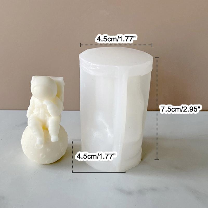 3D Астронавт Форма для мыла DIY Форма для свечей Эпоксидная форма Ручная работа Свечи Ароматический воск Формы для изготовления свечей