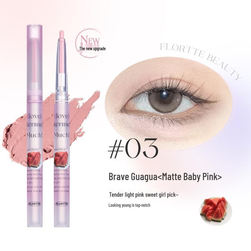 FLORTTE Жемчужный мерцающий гель-карандаш для области под глазами - Стойкий, хайлайтер-карандаш для век