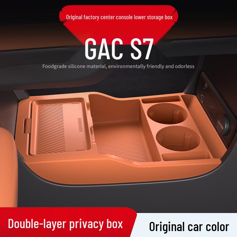 Fits 25 Trumpchi S7 Models: Waterproof Silicone Storage Box for Center Console - Ideal for Glasses