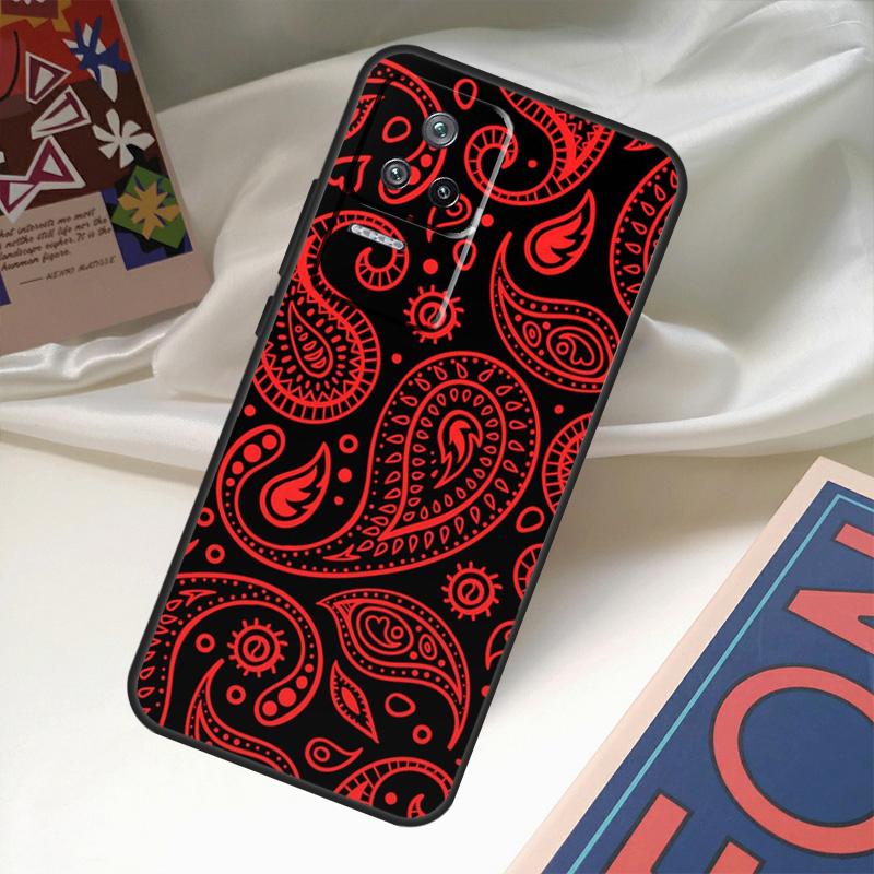 Черный чехол Bandana Paisley для POCO X6 Pro X3 X5 F3 F5 M5s M6 Pro Xiaomi 14 Ultra 11T 12T 13T Pro 12 13 Lite Cover