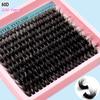 Black Tufted Eyelashes, 10 Rows , CC/D/DD Hot-melt Mink Eyelashes, with Long Eyes.