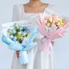 Beautiful Graduation Flower Bouquet with Gift Bag Woven Wool Bouquet Crochet Flowers Bouquet