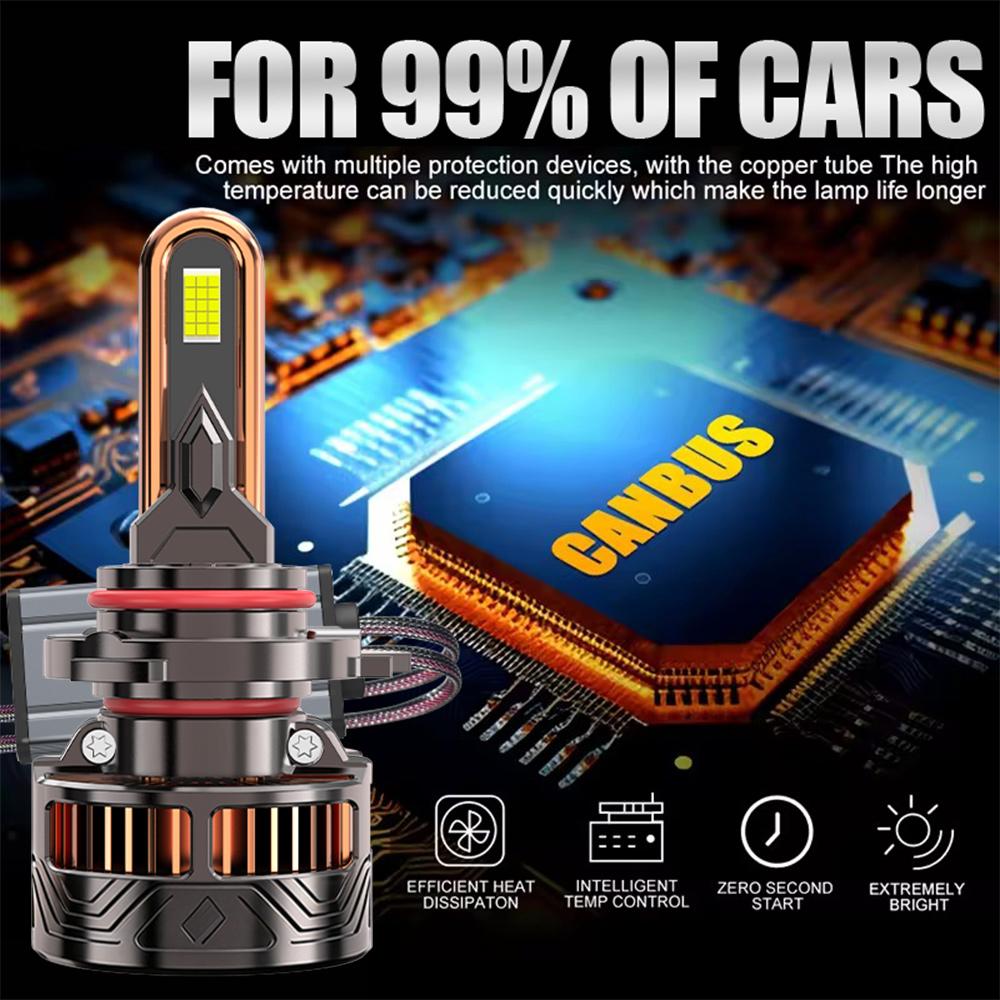 2 шт. Светодиодные лампы для фар H7 Upgrade 9005/HB3 9006/HB4 H11 H4 H1 Светодиодные лампы для фар Ближний Дальний Свет 120 Вт 6000 лм