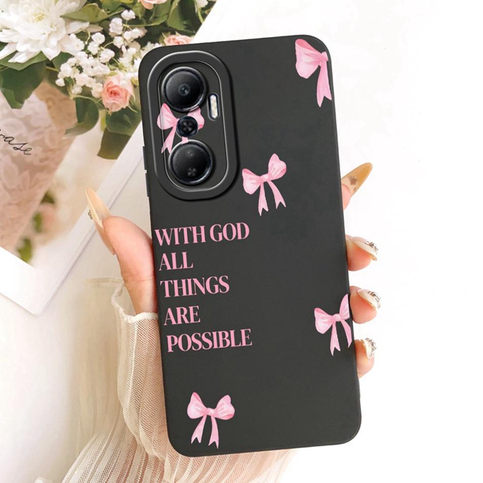 For Infinix Hot 20 20Play Cute Cat Flower Cartoon Phone Case For Infinix Hot 20 Play Hot20 4G Soft Silicone Covers Bumpers