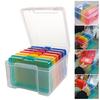 7Pcs Photo Storage Cases Storage Containers Strong Load-Bearing Capacity Compact Size Portable Transparent Photo Craft Storage Boxes