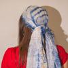 Nomad Sari Summer Marbella Print Scarf – Blue with Gold (180x50cm)