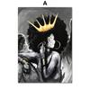 Африканская королева ангелов, черная девочка и мальчик, плакаты на скандинавскую тему и принты, настенная живопись на холсте, настенные панно для гостиной, клубного декора