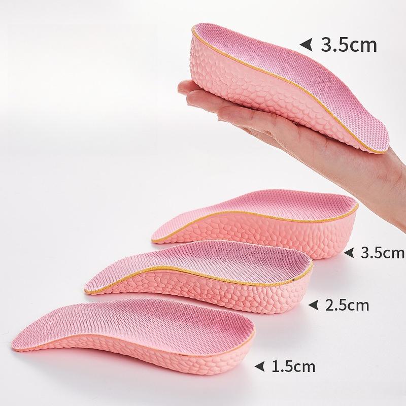 Arch Support Height Increase Insoles Half Pads Orthopedic Breathable Memory Foam 7 Points Lifts Shoe Pads Flat Feet Support
