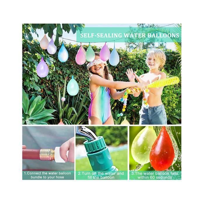 Ballon d'eau - Bombe à Eau - 222 pièces - Remplissage rapide en 60 secondes - Multicolore
