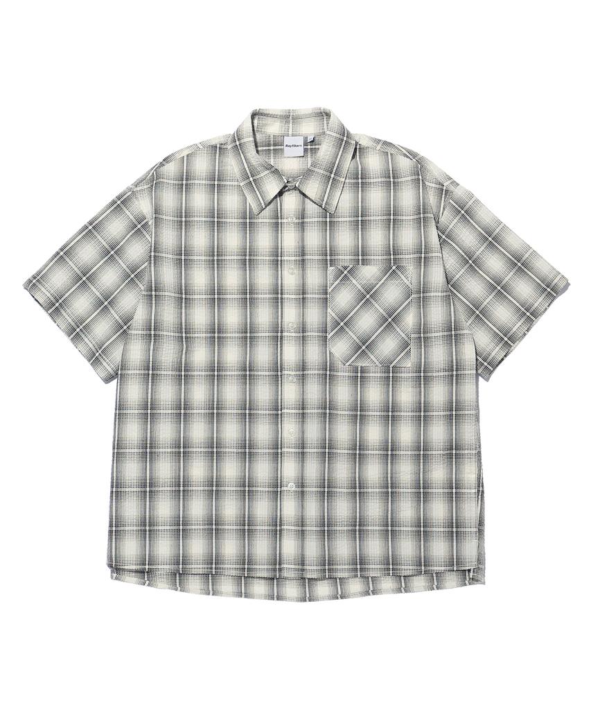 RAYFIKERS Essentials One Pocket Check Short Sleeve Shirt Mq2Yu327_Ivory