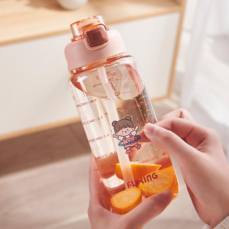 700 мл/800 мл спортивная бутылка для воды с соломинкой, пластиковая прозрачная бутылка для мужчин, для летнего кемпинга, пешего туризма, уличная посуда для напитков