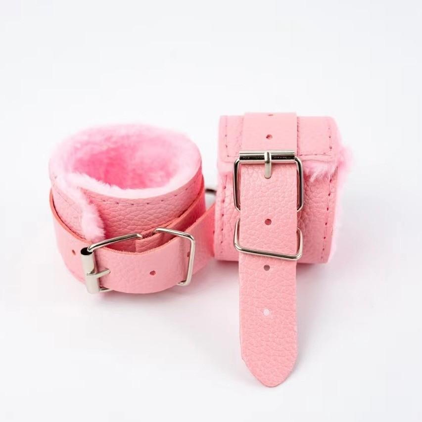 Long Flush Handcuff BDSM Handcuffs Hand Restraint Bondage Gear SM Slave Erotic Play Sex Ankle Handcuffs Detachable Chain Clasp