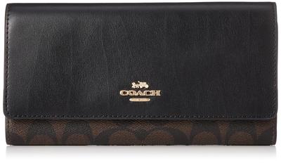 Длинный кошелек Signature Free Size женский Im/коричневый/черный [Товар]