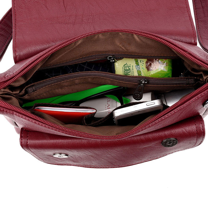 Женская сумка Новая женская сумка на плечо Мягкая сумка через плечо из искусственной кожи Маленькая квадратная сумка