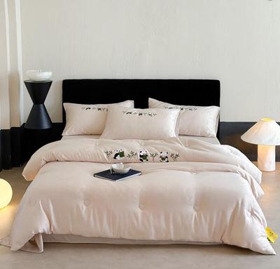 Qisefang Бамбуковое жаккардовое антибактериальное зимнее одеяло с пандой