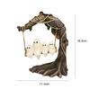 Halloween Cute White Ghost Tree Swing Decoration Resin Spooky Statue Home Car Ornaments For Desk Windowsills Dining Tables