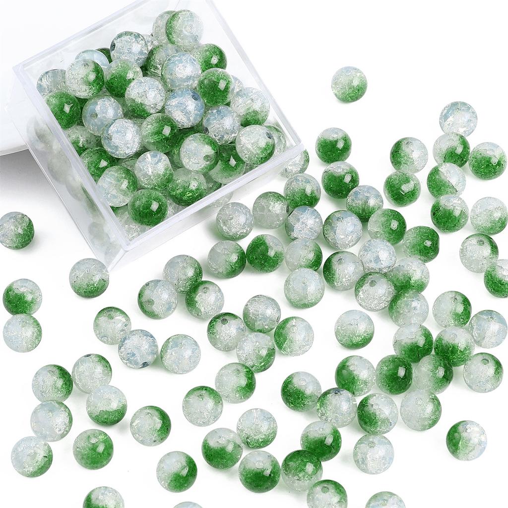 10 мм стеклянные бусины-попки Halo Inside Broken Round Бусины из глазури Ретро-бисер ручной работы Diy Ice Crack Jewelry Бусины-попки для изготовления ювелирных изделий