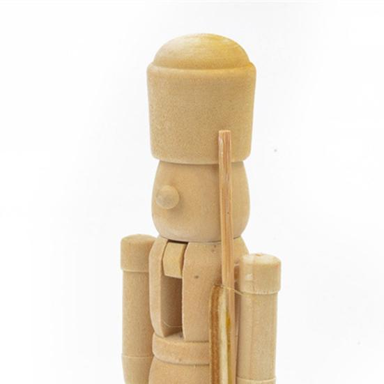 6 шт. Неокрашенные заготовки щелкунчика 12,5 см Деревянное DIY ремесло для раскрашивания Рождественское украшение