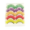 10PCS False Eyelash Women Eyelashes Party Cosplay Colorful Makeup Eyelash Tools