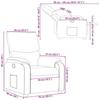 VidaXL Recliner, Relaxation Chair with Footrest, Seat with Backrest and Armrests Living Room, 373434