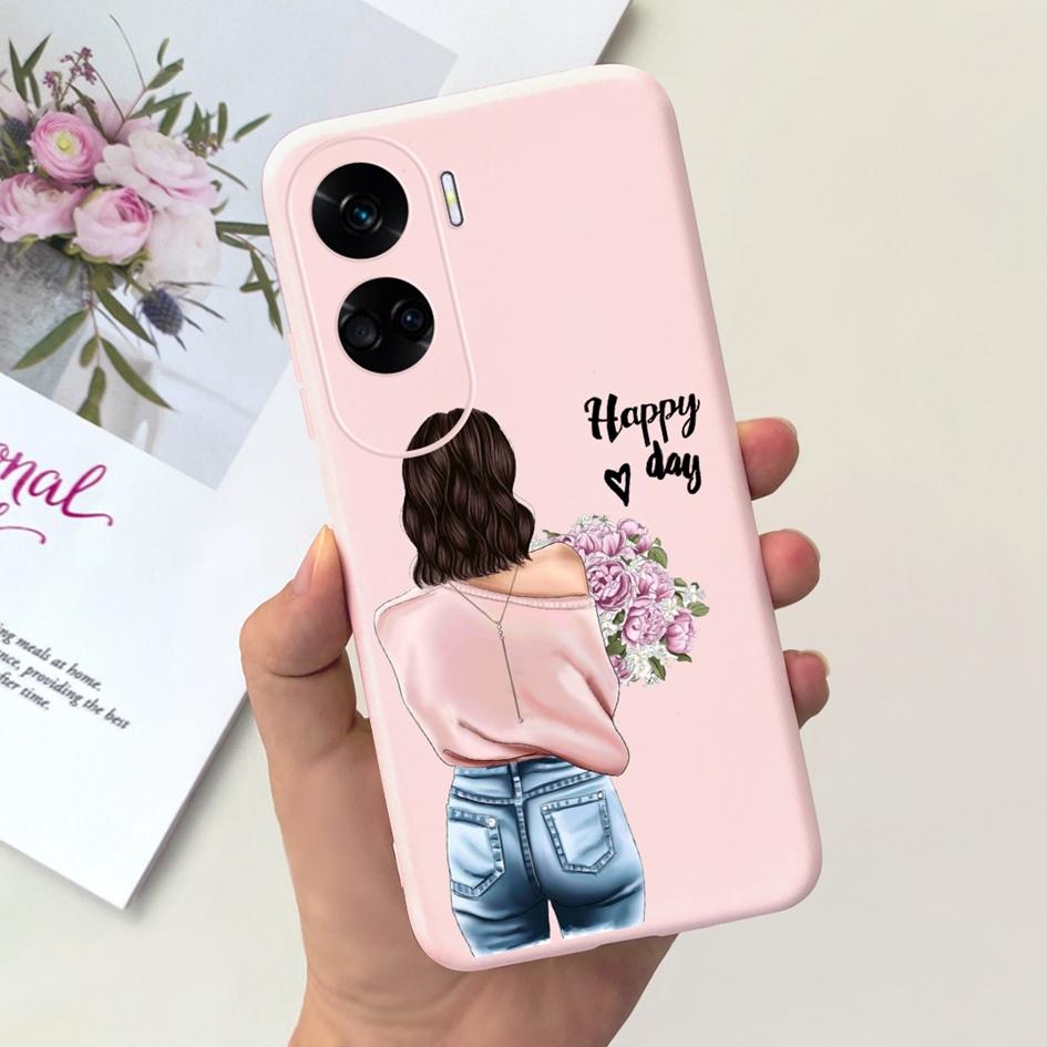 For Cover Honor 90 Lite Phone Case CRT-NX1 Fashion Butterfly Cartoon Slim TPU Soft Silicone Back Cover For Honor 90Lite 5G Funda