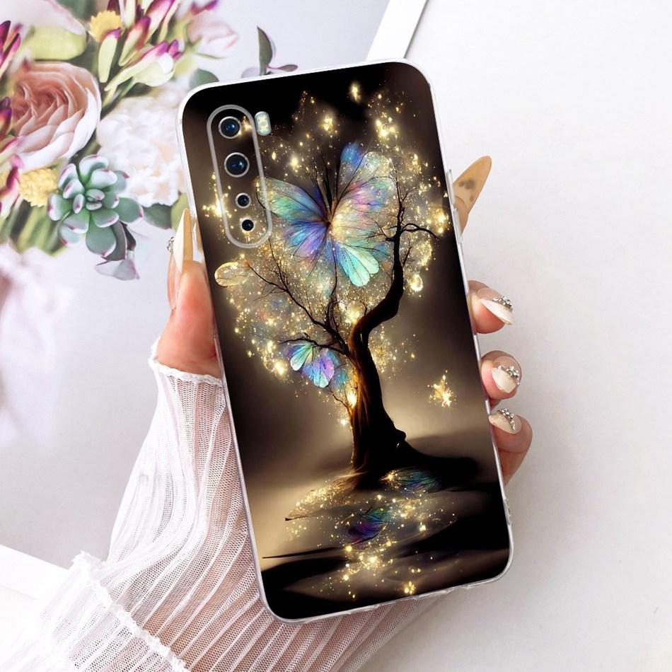 For OnePlus Nord / 8 Nord 5G / Z AC2001 AC2003 Cute Flower Butterfly Cat Painted Case For 1+ Nord Soft Silicone TPU Phone Cases