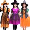 Halloween Pumpkin Fairy & Witch Masquerade Costume for Kids