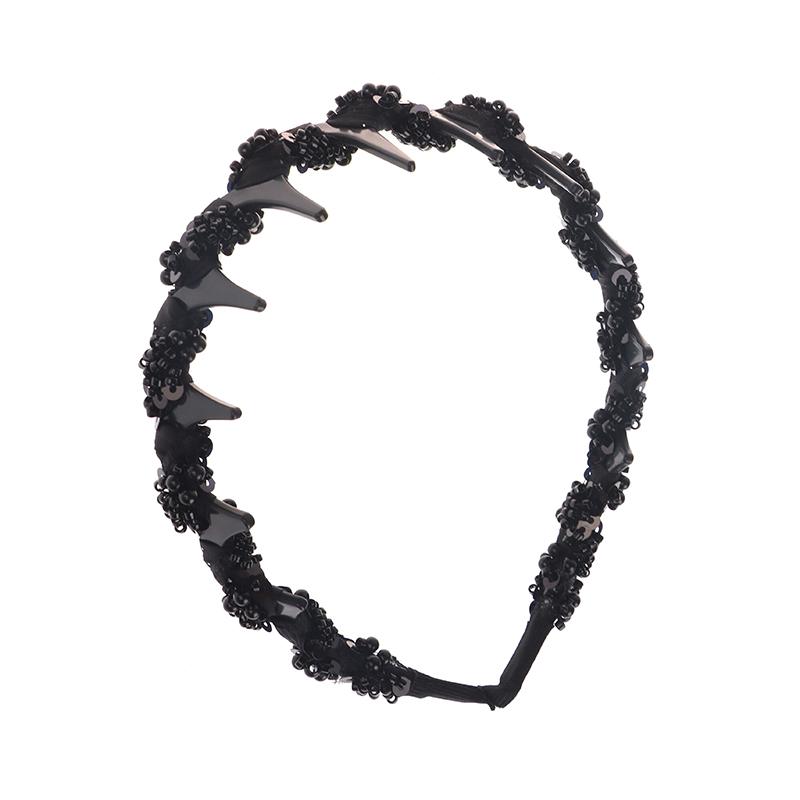 Темпераментная повязка на голову из бисера ручной работы, модная универсальная повязка на голову, обруч для волос для женщин и девочек, головные уборы, аксессуары для волос