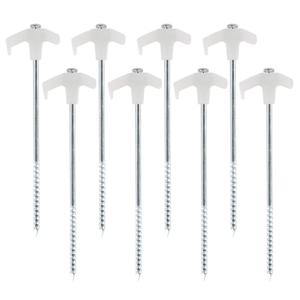4/8/10Pcs Florescent Screw Thread Tent Stakes Pin Outdoor Campings Tent Peg Ground Pin for Fixings Tent Tarps Awnings