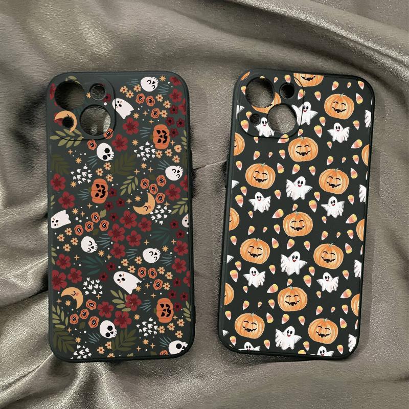 Милый чехол для телефона с тыквой и черепом на Хэллоуин для IPhone 16 15 14 11 Pro Max 13 12 MINI 17 X XR XS Max 7 8 Plus 16E Мягкий силиконовый чехол