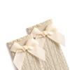 Children Girls Bow Knee High Fishnet Socks Baby Toddler Bowknot Tube Socks Kid Hollow Out Sock for 0-3Y